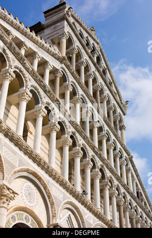Niedrigen Winkel Ansicht der Kathedrale und Kathedrale von Pisa, Piazza Dei Miracoli, Pisa, Toskana, Italien Stockfoto