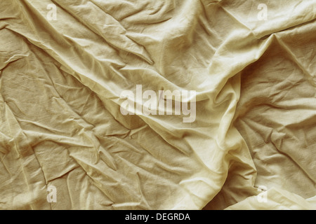 Nahaufnahme der wellige braune Stoff Textur Stockfoto