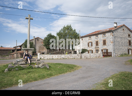 Das malerische Dorf Le Chier an der GR65-Route, der Camino de Santiago, Frankreich Stockfoto