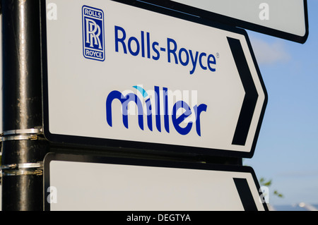 Melden Sie sich für die neue £35m-Rolls-Royce-Fabrik gebaut von Miller Bau in Washington, Tyne and Wear Stockfoto