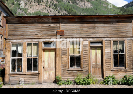 Ursprünglichen Strukturen, St Elmo Geisterstadt, Colorado. Stockfoto