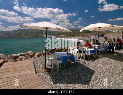 Peñon Strand - Restaurant, Salobreña, Granada-Provinz, Region von Andalusien, Spanien, Europa Stockfoto