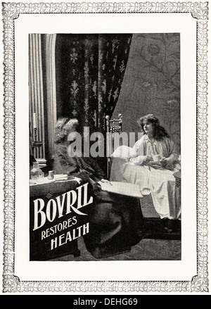 Original der 1890er Jahre Vintage Victorian Werbung Werbung BOVRIL, Anzeige ca. 1898 Stockfoto