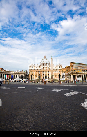 Fassade der Kirche, der Basilika St. Peter, St. Peter's Square, Vatikanstadt, Rom, Latium, Italien Stockfoto