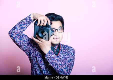 Kreativen asiatischen Fotografen Stockfoto