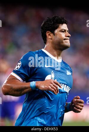 Madrid, Spanien. 18. September 2013. Fußball Club Zenit Hulk Spiel der Champions League 2013/2014. September 18,2013. Foto © Nph / Victor Blanco) Credit: Dpa picture-Alliance/Alamy Live News Stockfoto