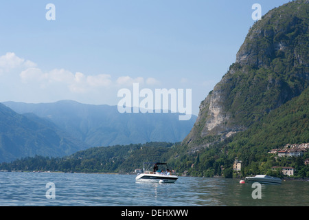 Speed-Boot auf den Comer See Italien Stockfoto
