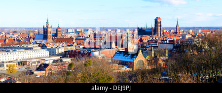 Stadtbild Panorama mit Gdansk (Danzig) in Polen Stockfoto