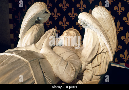 15. C. Grab von Agnes Sorel als Madonna, Liebling von König Charles VII, im Chateau de Loches, Indre et Loire, Frankreich Stockfoto