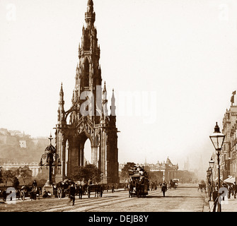 Edinburgh Sir Walter Scott Monument Princes Street viktorianische Periode Stockfoto