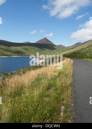 Silent Valley Reservoir mit Doan Berg im Hintergrund Stockfoto