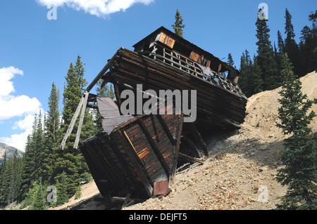 Alten Bergbau bleibt in der Nähe von St. Elmo Geisterstadt in Colorado. Stockfoto