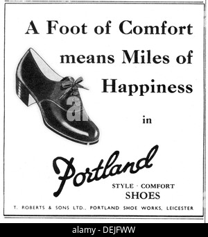 Werbung für Portland Damenschuhe im Jahre 1947 Stockfoto