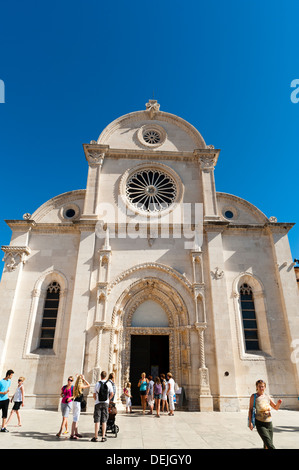 "Katedrala Sv. Gjakove" (St. James Cathedral), Stadt Sibenik, Region Dalmatien, Kroatien, Europa. Stockfoto