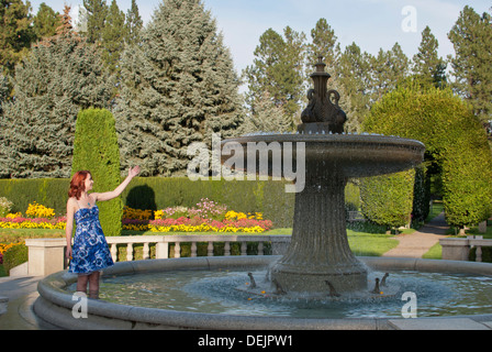 Duncan Garten Manito Park Spokane Washington Stockfoto Bild