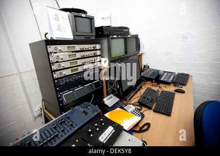 Computer-Elektrogeräte-TV-studio Stockfoto