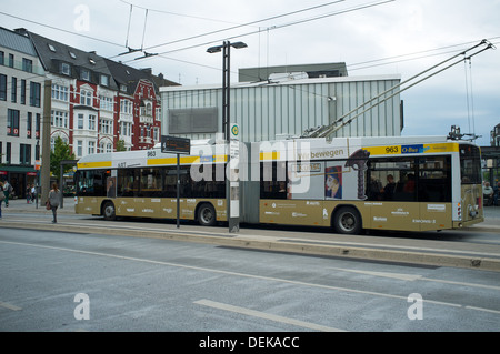 Elektrobus, Solingen, Germany. Stockfoto