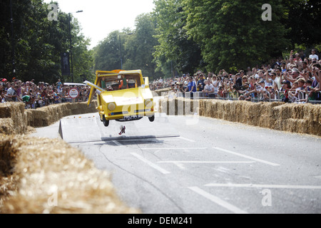 Red Bull Seifenkistenrennen, im Alexandra Palace in London, England im Sommer 2013 statt Stockfoto