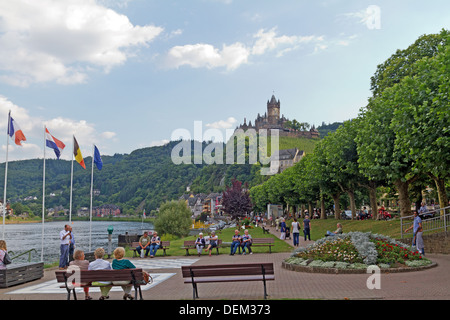 Cochem, Burg Cochem, Mosel, Deutschland, Europa Stockfoto