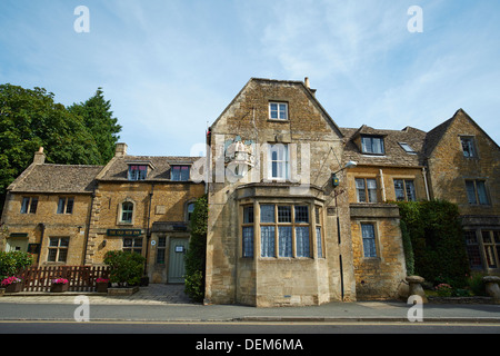 Die alte neue Inn Rissington Straße Bourton auf Wasser Gloucestershire Cotswolds UK Stockfoto