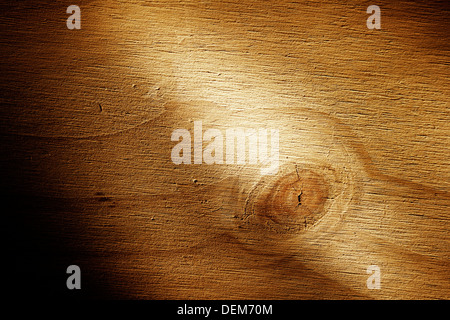 Nahaufnahme von Knoten im Holz Stockfoto