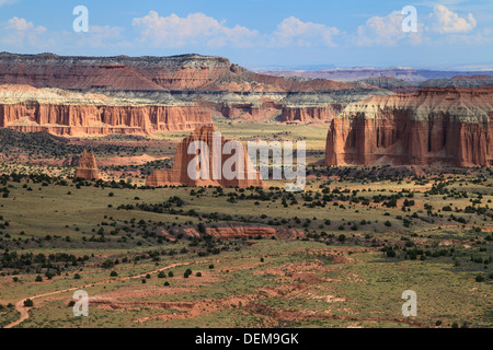 Cathedral Valley, Capitol Reef Nationalpark Stockfoto