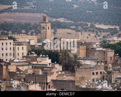 Blick auf die Medina von Fes, Marokko Stockfoto