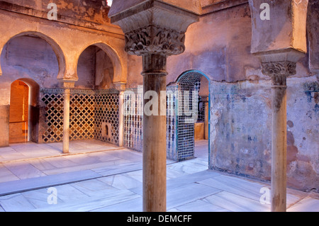 Königlichen Bäder, Palacio de Comares, Alhambra. Granada, Andalusien, Spanien Stockfoto