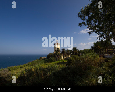 Leuchtturm am Cap Spartel, in der Nähe von Tanger, Marokko Stockfoto