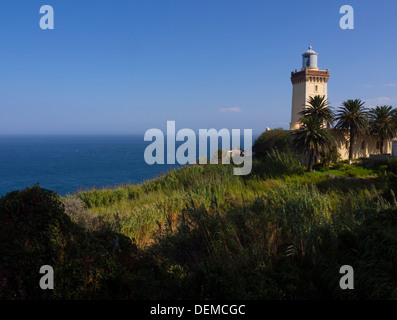 Leuchtturm am Cap Spartel, in der Nähe von Tanger, Marokko Stockfoto