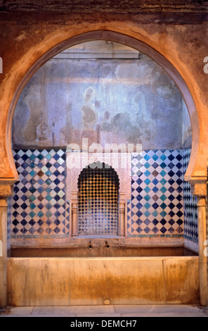 Königlichen Bäder, Palacio de Comares, Alhambra. Granada, Andalusien, Spanien Stockfoto