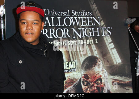 Los Angeles, Kalifornien, USA. 21. September 2013. Kyle Massey besucht Halloween Horror Nights Eyegore Awards in den Universal Studios, 20. September 2013 in Universal City, CA. USA. Bildnachweis: TLeopold/Globe Photos/ZUMAPRESS.com/Alamy Live-Nachrichten Stockfoto