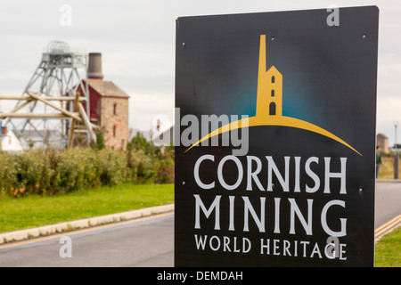 Kernland, ein Bergbau-Erbe-Park, der zum Teil Cornwalls Bergbau Erbe, Redruth, UK Erhaltung ist. Stockfoto