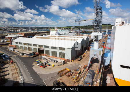 Die Docks in Falmouth, Cornwall, UK. Stockfoto