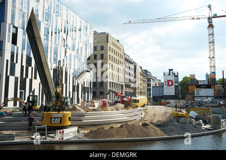 Bau eines Einkaufszentrums und Bürokomplex Stockfoto