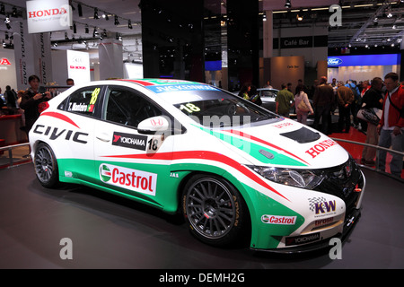 Honda Civic Rennwagen auf der 65. IAA in Frankfurt am Main, Deutschland Stockfoto