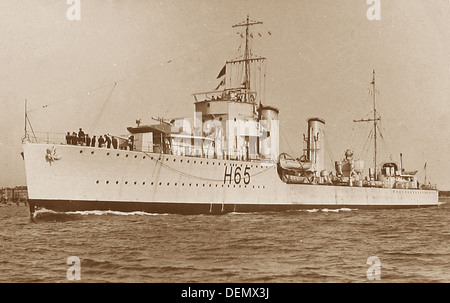 HMS Boadicea A Royal Navy Beagle Zerstörer Klasse wohl 1930er Jahre Stockfoto