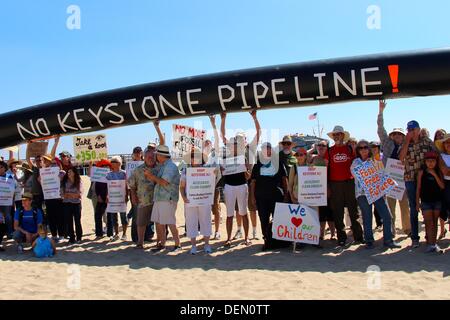 Keystone Pipeline Protest in Santa Barbara, Kalifornien, USA Stockfoto