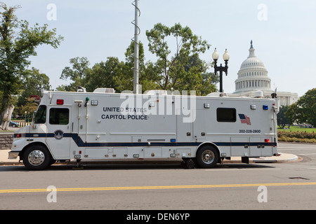 US Capitol Police mobile Kommando Fahrzeug - Washington, DC USA Stockfoto