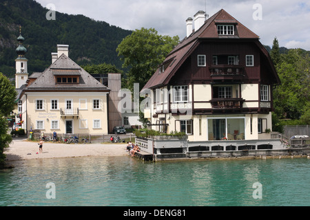 Am Seeufer in St Gilgen Stockfoto