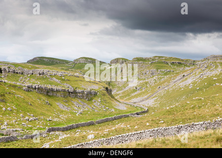 Malham Lings von oben Malham Cove, Yorkshire Dales National Park, North Yorkshire, England, UK Stockfoto