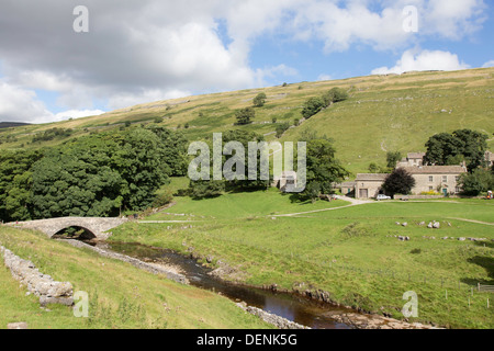 Yockenthwaite einer landwirtschaftlichen Weiler in Langstrothdale, Yorkshire Dales National Park, North Yorkshire, England, UK Stockfoto