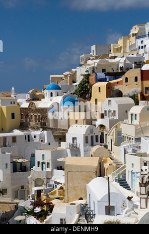 Dorf Oia in Santorin, Griechenland. Stockfoto