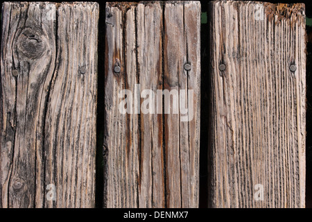 Nahaufnahme eines hölzernen Steg Stockfoto