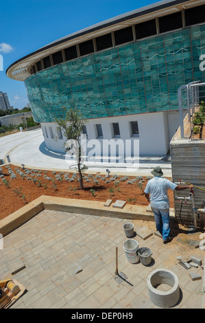 Das Exterieur des das Eretz Israel Museum, Glaspavillon. Stockfoto