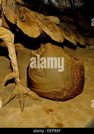 Durga, Skulptur, Gesicht, Maske, Durga Pooja, Bengali, indisch Stockfoto