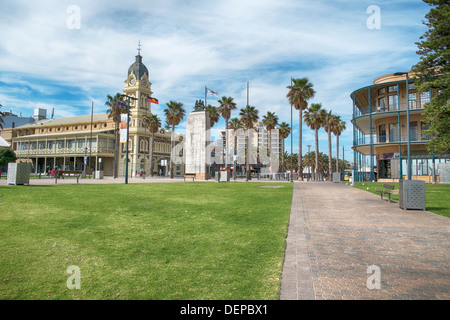 Glenelg Adelaide. South Australia beliebtesten Strand-Entertainment-Bereich. Stockfoto