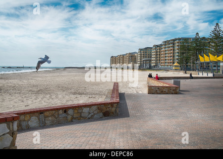 Glenelg, South Australia beliebteste Strand und Meer-Entertainment-Bereich. Stockfoto