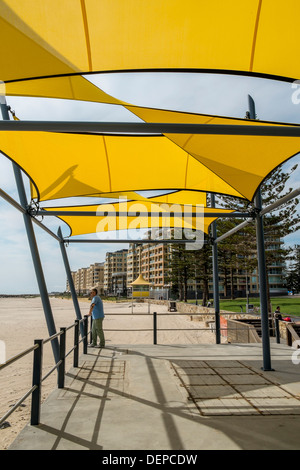 Glenelg, South Australia beliebteste Strand und Meer-Entertainment-Bereich. Stockfoto