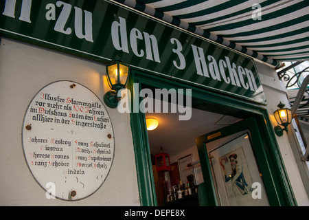 Österreich, Wien 1, Gasthaus Zu Höhle 3 Hacken Stockfoto